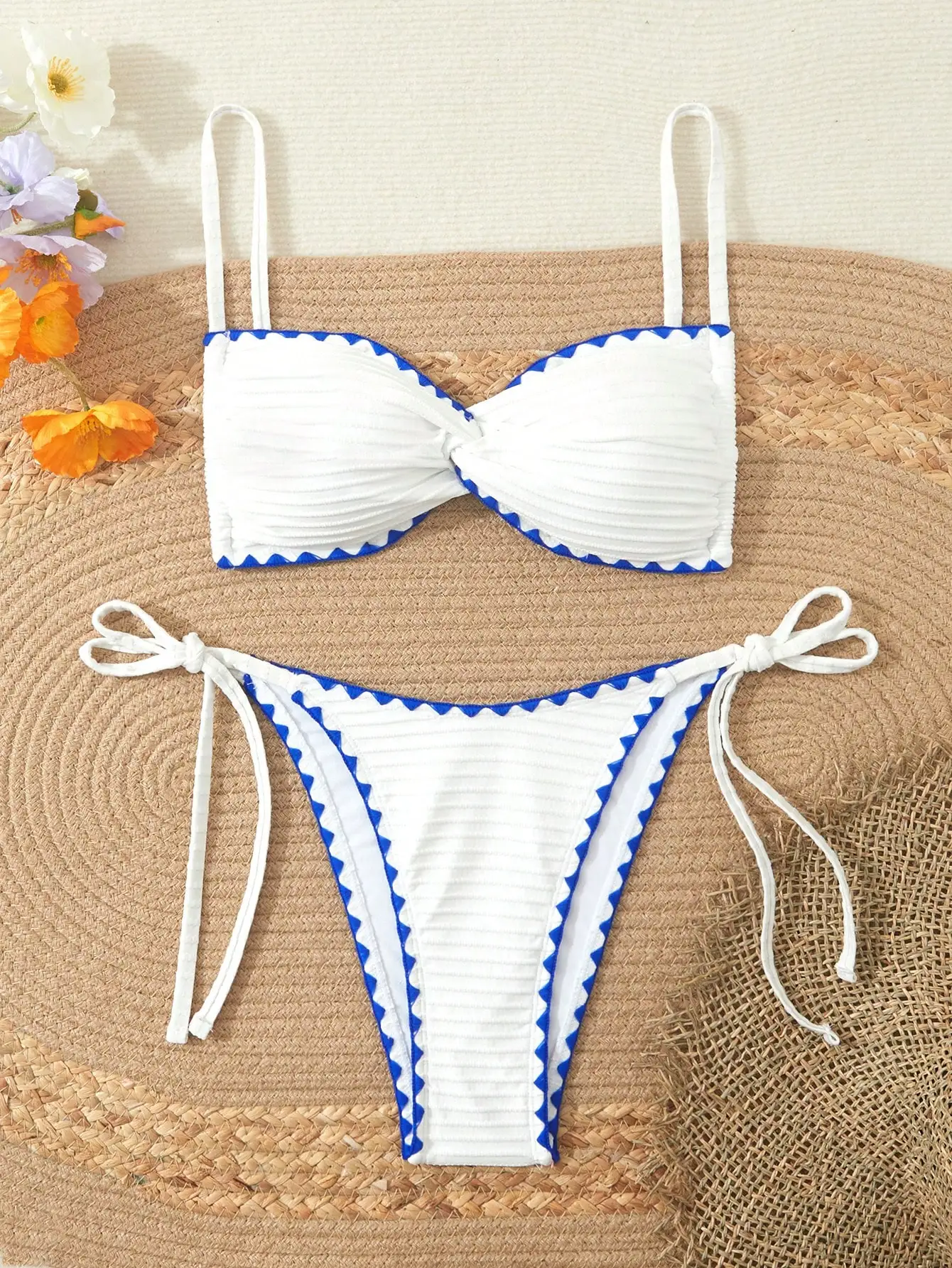 

2025 Strappy String Bikinis Sexy Brazilian Swimsuit Women White Swimwear Female Bathers Bathing Swimming Swim Suit Beachwear