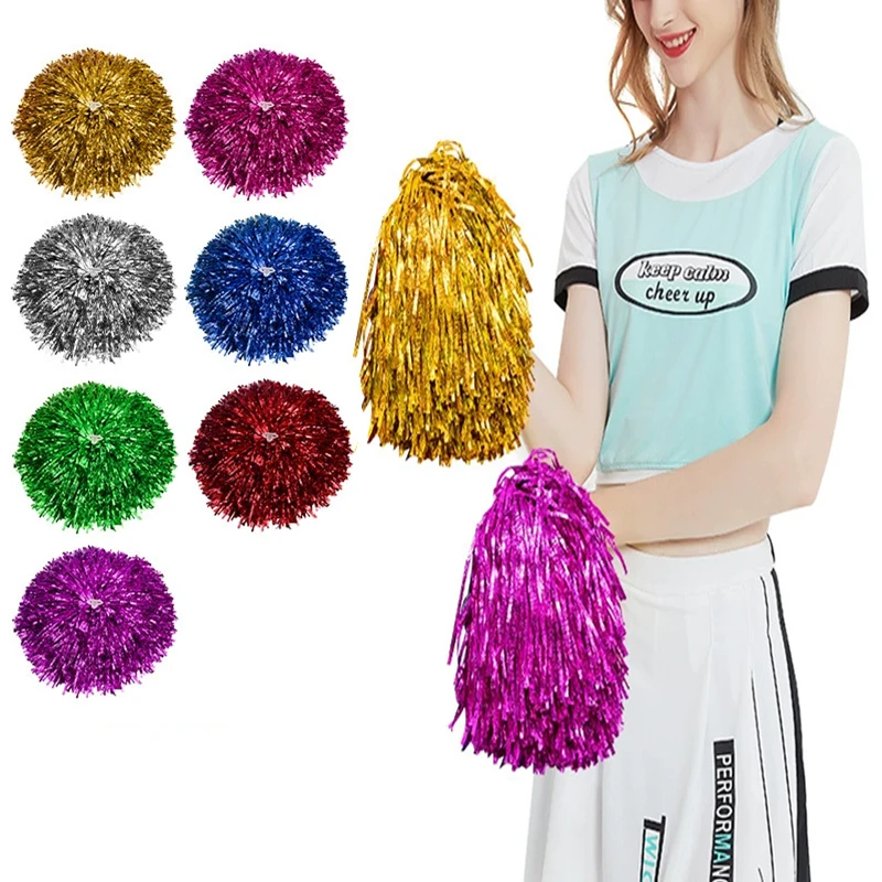 

1Pc 30cm Cheerleading Pom Pons Handed Ball-flower Practical Bright Color Glitter for Basketball Sports Dance Cheerleader Pompoms