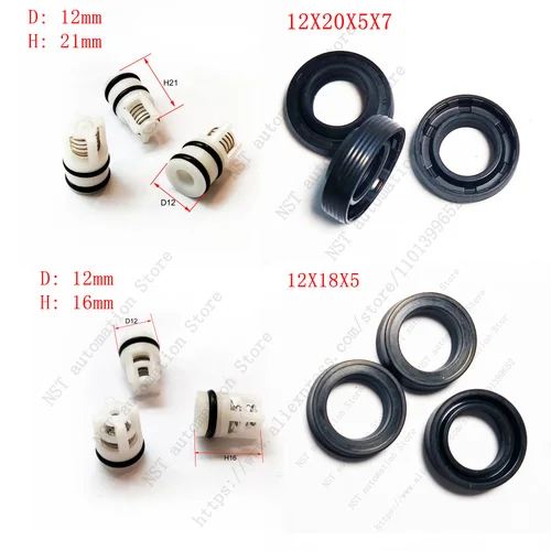 Imagen 2 del producto Kit de piezas de reparación de bomba de agua portátil, válvula de retención de aceite, sello de lavadora de coche de alta presión para el hogar, 3 uds.