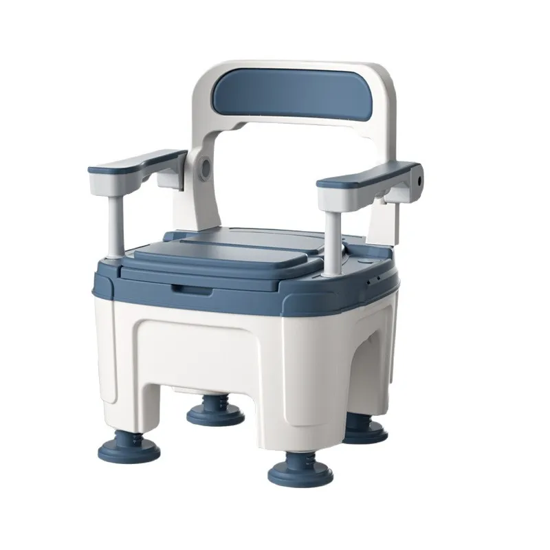 Suitable for the elderly, liftable toilet, indoor toilet for the elderly, universal toilet chair, urinal bucket, mobile