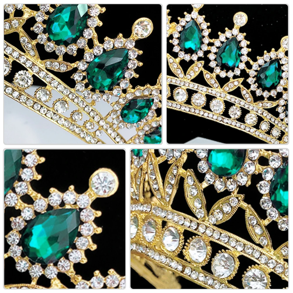 

Bridal Crown Costume Water Drop Headwear Jewelry Distinctive Loose Diamond Zircon Alloy Material Headband Travel Rhinestone