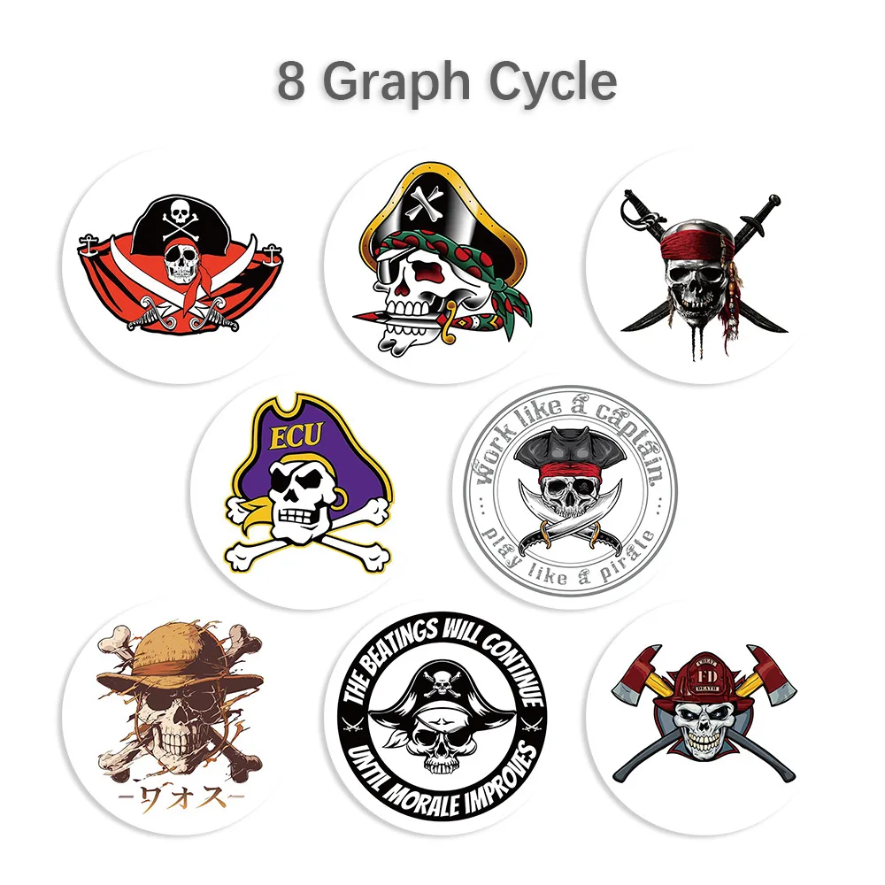 

500PCS Pirate Roll Sticker Personalized Cool Graffiti Waterproof Decal Kids Toy Gift Decoration Skateboard Water Cup Phone Case