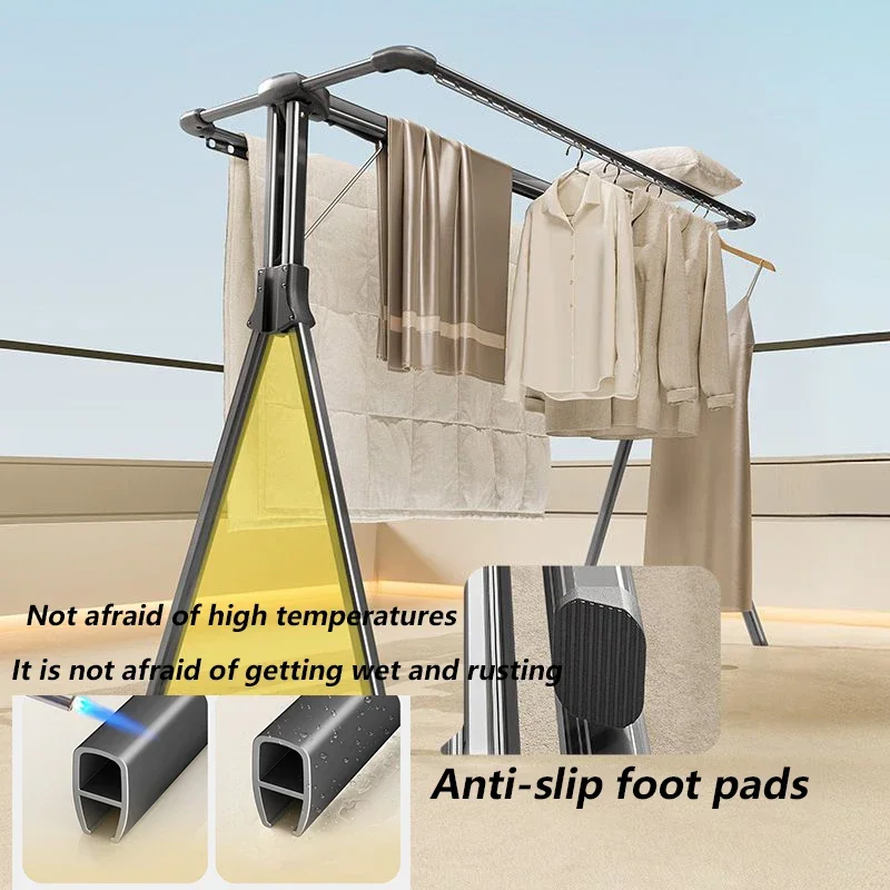 Large Folding Drying Racks Portable Comforter Drying Rack Drying Racks Extendable Clothes Hanger Roof Clothes Hanger Balcony