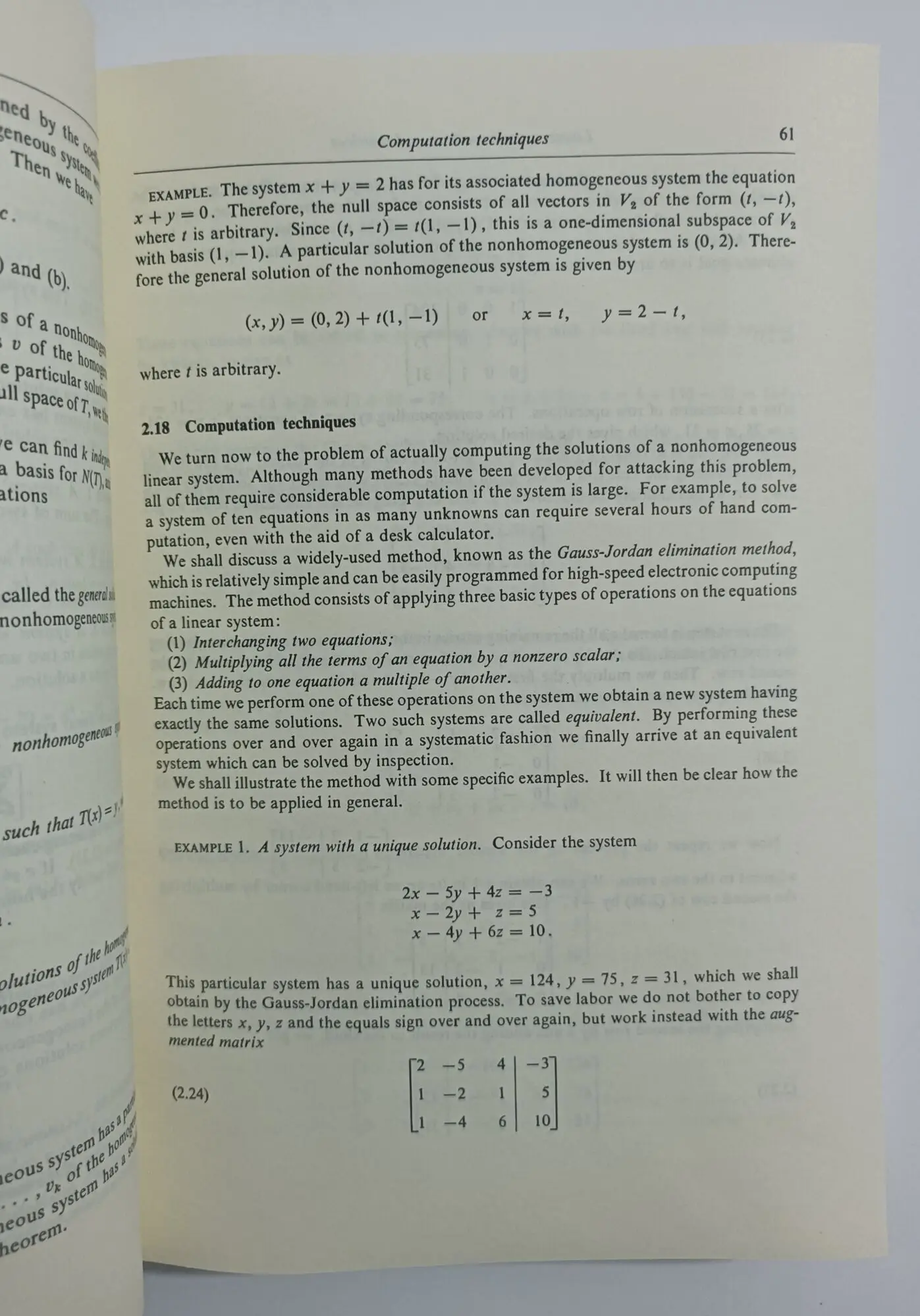 1/2 톰 M. Calculus, Vol. Apostol