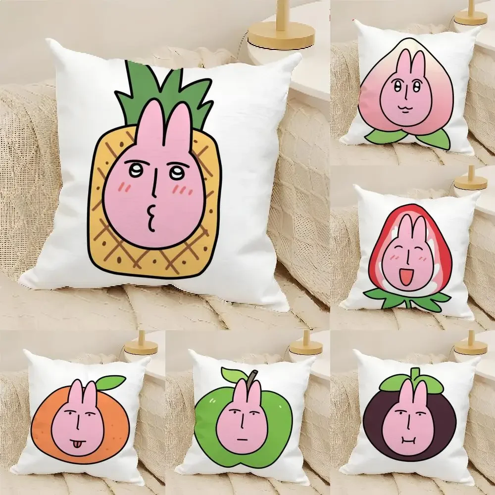 D-dreamy S-strawberries Pillow Case Natural Linen Double-Sided Printing Sofa Home Decor Cushion Cover