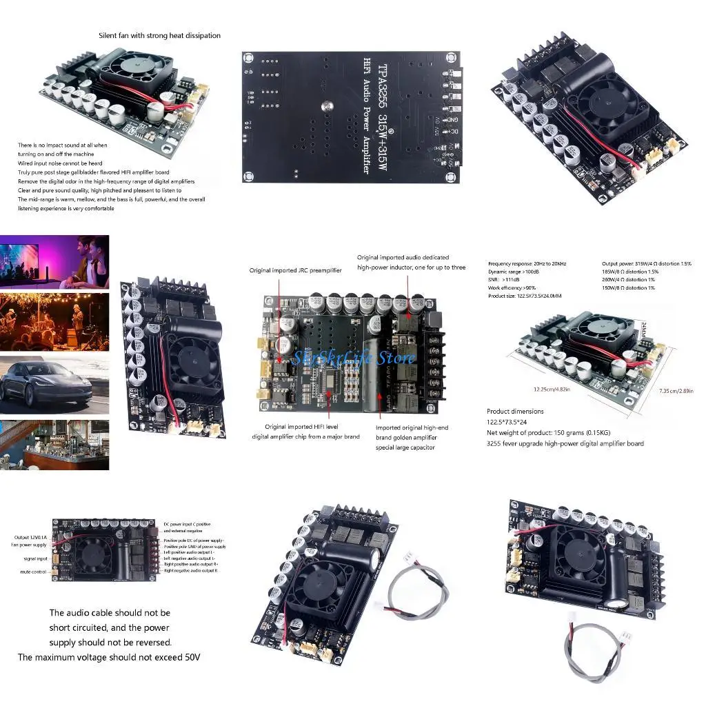

E65E Enhances Output TPA3255 Digital Amplifiers Board Boosts Power Over 50 Percent With Same Supply