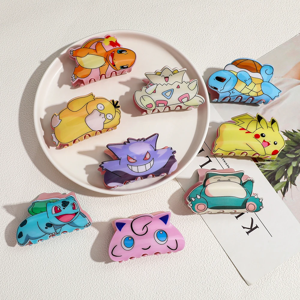 Creative Anime Pokemon Character Shaped Hair Claw Clips Daily Styling Hair Accessory Gifts for Girls