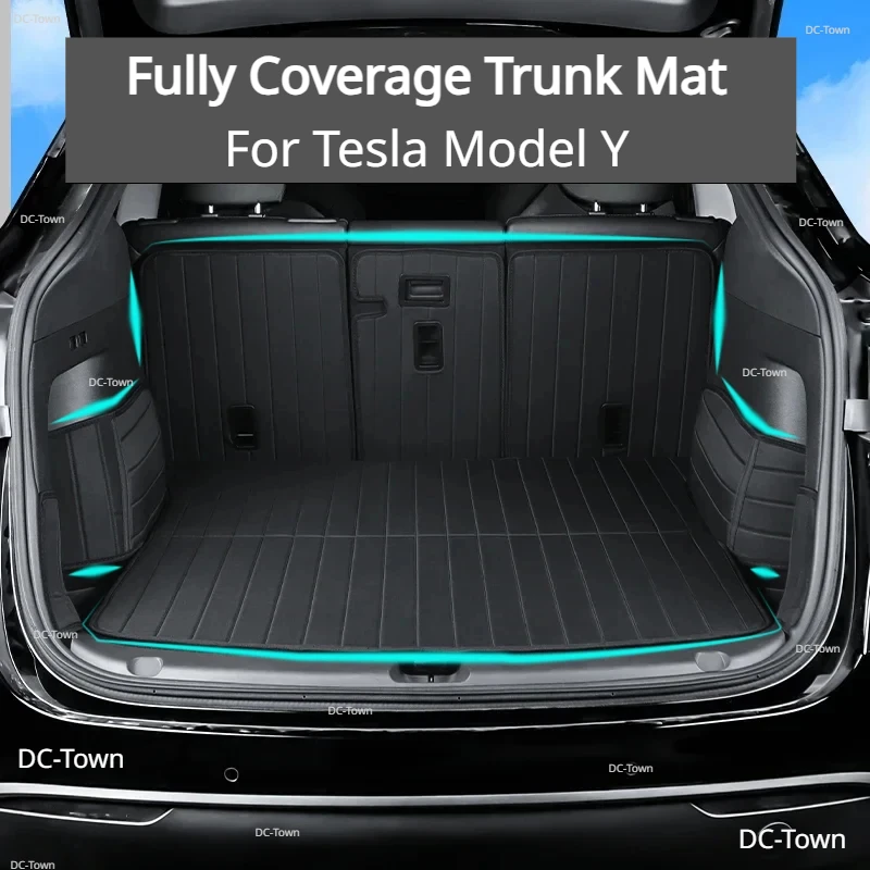 Fully Coverage Trunk Mats for Tesla Model Y Protection Both Sides Protective Pads Tailgate Pad Floor Mat Modely Car Accessories