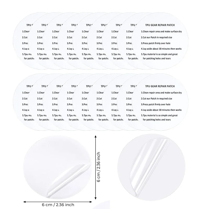 Outdoor Round Repair Subsidy Transparent Waterproof Patch Camping Sleeping Bag Tent Portable Repair Tool