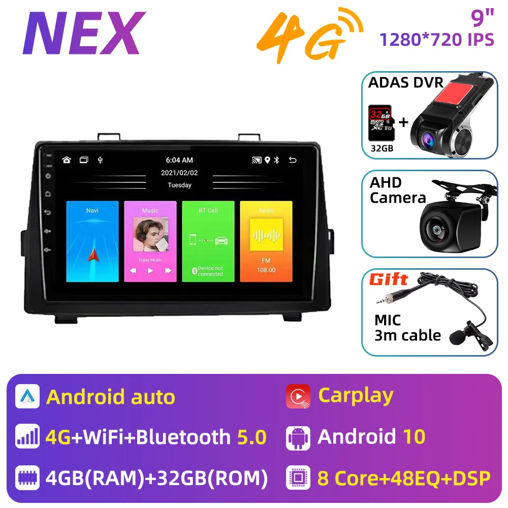 Voor Toyota Noah Voxy 70 2007-2013 2 Din Android Autoradio Stereo GPS Carplay Navigatie Head Unit Autoradio multimedia Kaarten - afbeelding 1