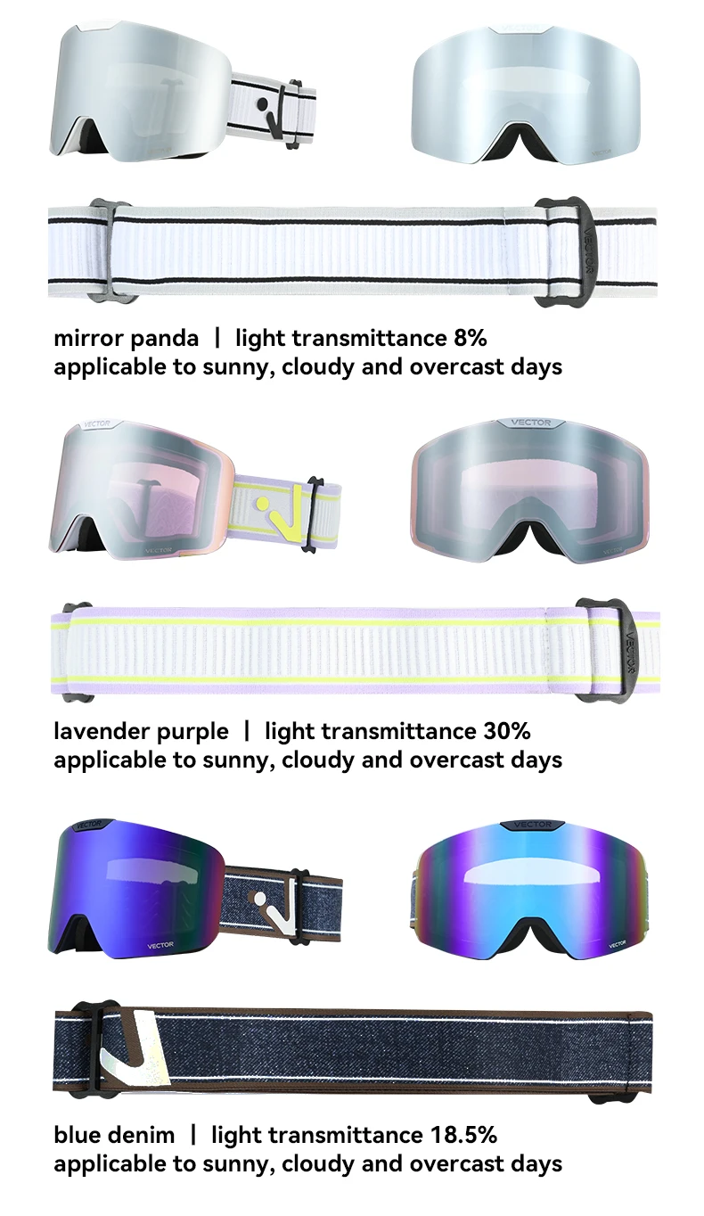 VECTOR Brand Ski Goggles Children Snowboard Goggles Glasses for Skiing UV400 Protection Skiing Snow Glasses Anti-Fog Ski Mask