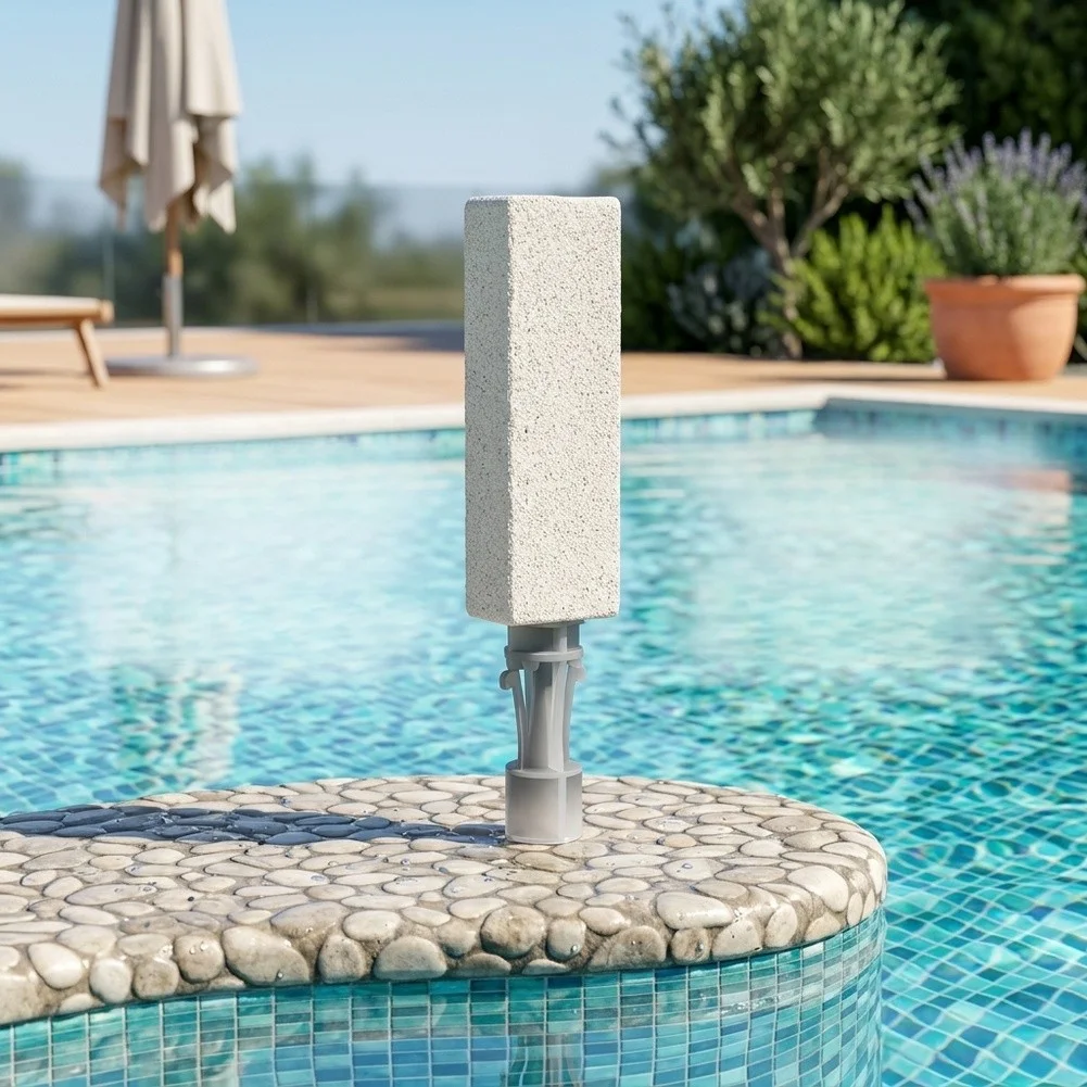 1pc Swimming Pool Cleaning Pumice Stone With Standard Connector Gentle Descaler For Swimming Pool Cleaning
