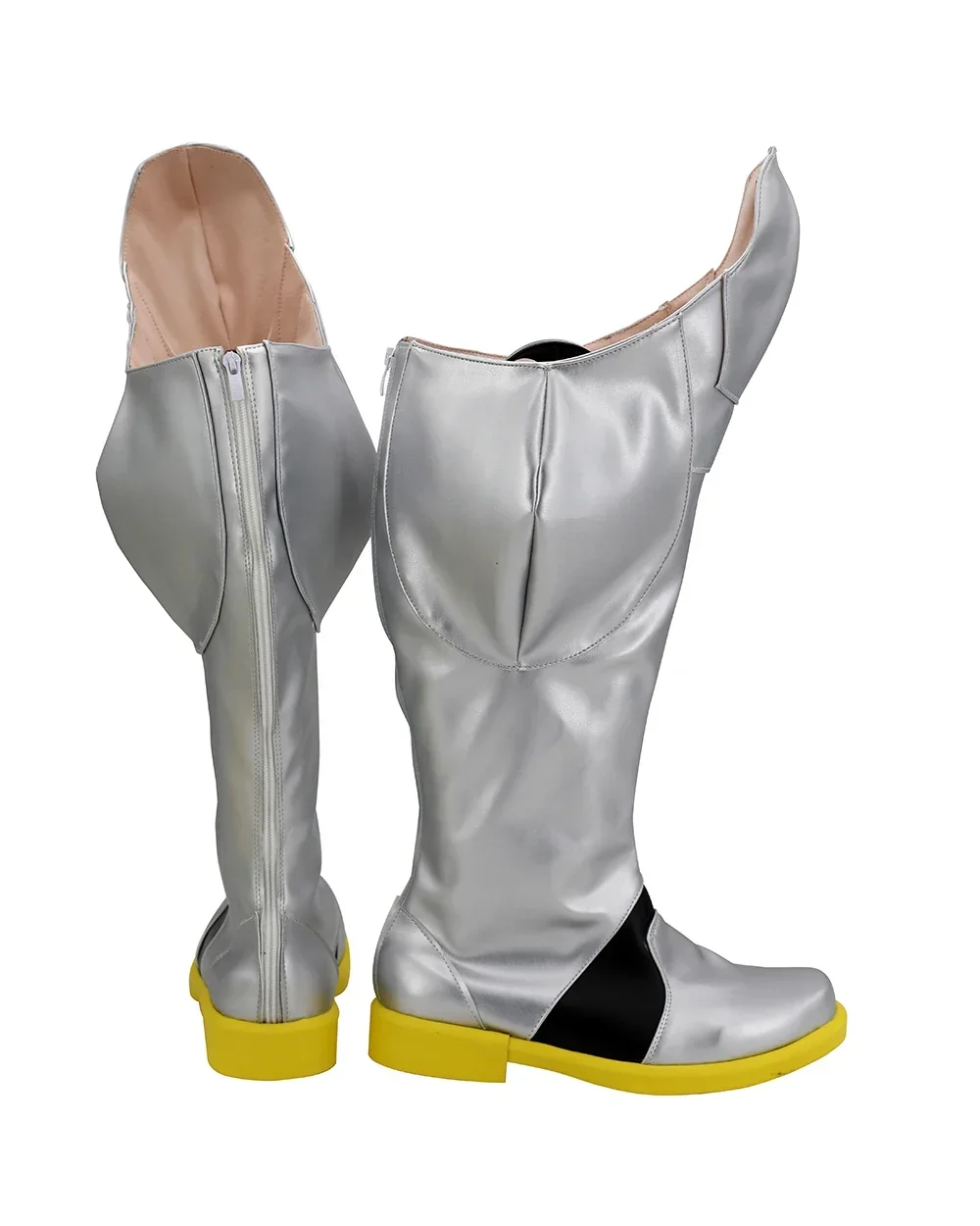 My Hero Academia All Might Cosplay Boots Silver Leather Shoes Custom Made Any Size Hero Costume