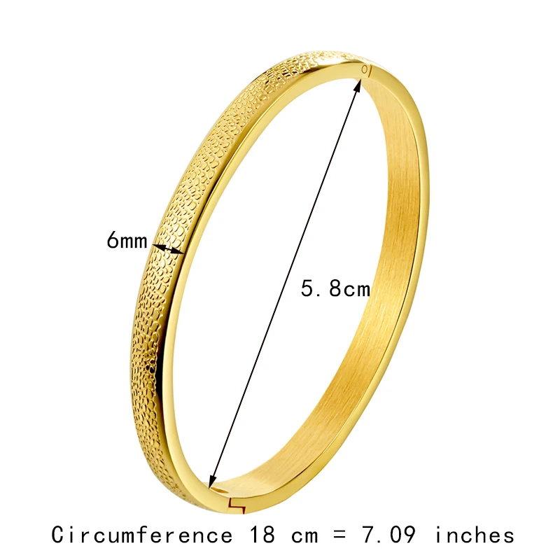 Top Quality Beautiful Bump point Curved Bracelet & Bangle For Couples Stainless Steel Gold Color Bangle Wholesale Price