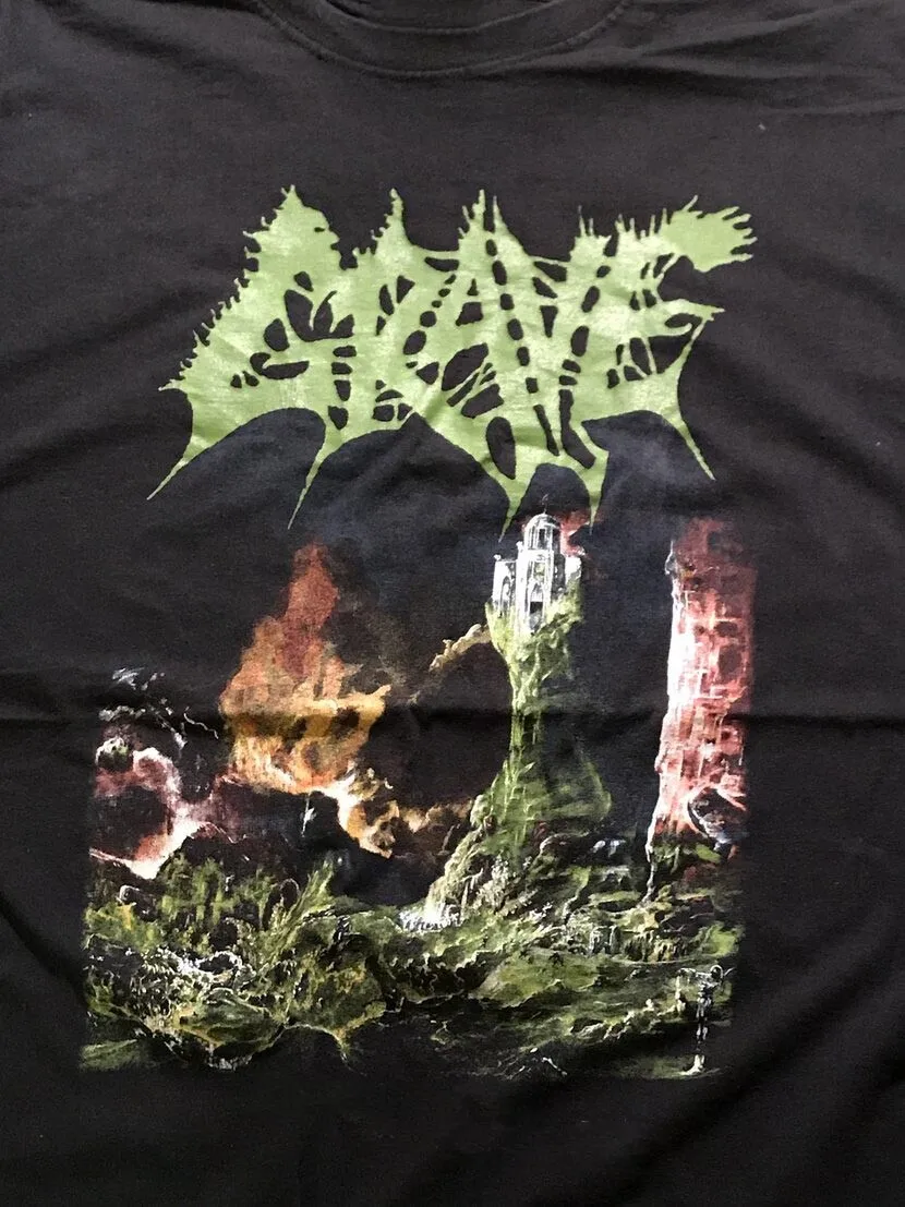 Grave - Into The Grave قميص باند أسود للرجال جميع المقاسات NG393