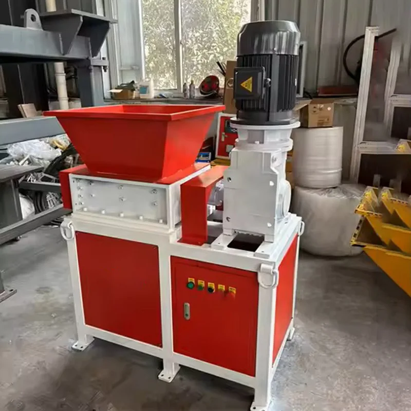 

Small Shredder Dual-Axis Food Waste Shredding Equipment Scrap Cloth Offcuts Old Clothes Shoes Bags Crusher