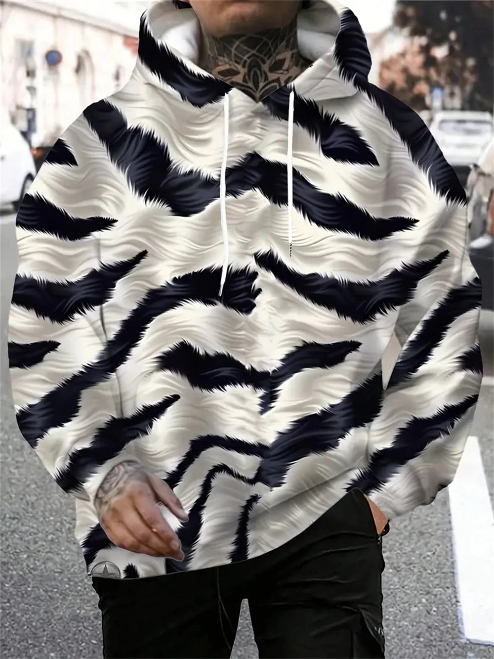 

Fashion Tiger Graphic Fashion 3D Print Men's Hoodie Streetwear Hoodies Long Sleeve Hooded Front Pocket Spring Fall Sweatshirt