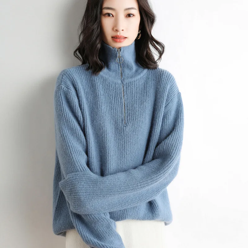 

Women's Turtleneck Traf Pullover Y2k Winter Clothes Long Sleeve Sweater Top Female Elegant Korean Fashion Knitted Toppies Jumper