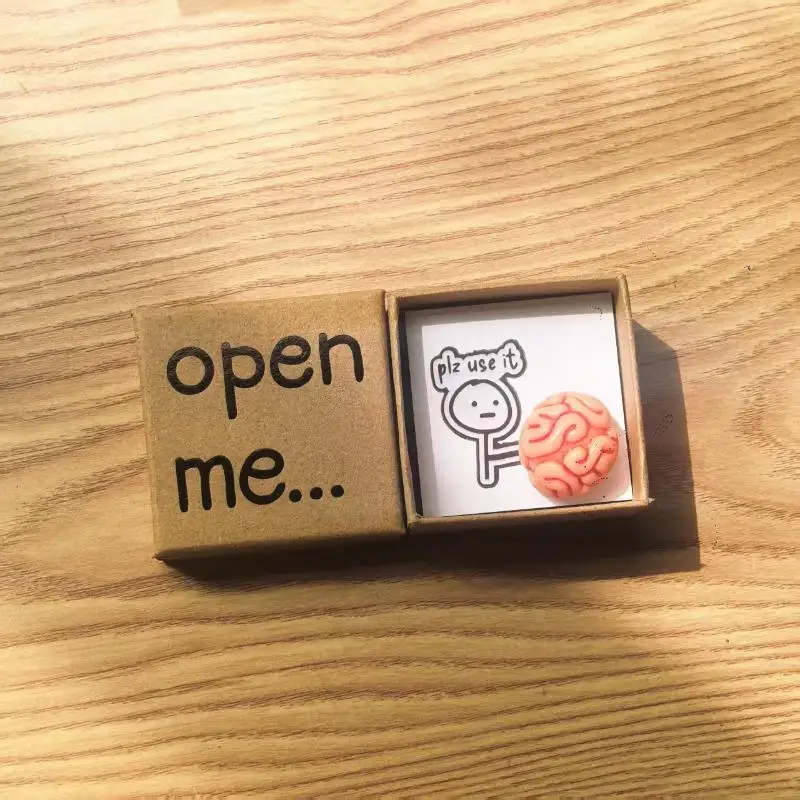 Funny Gag Surprise Prank Gift Box Cute Cartoon Design Joke Card Attached Novelty Gift for April Fools' Day Friend Pranks