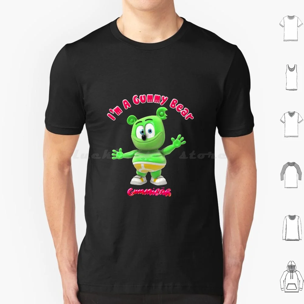 Camiseta I'm A Gummy Bear talla grande 100% algodón Gummy Bear personaje verde dibujos animados caramelo Humor Youtube Gummibear Gummybear