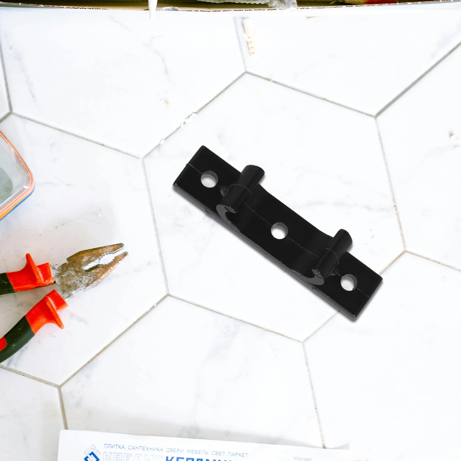 

Tie Rod Fixing Buckle Clip for Camping Wagon Handle Trolley Black Plastic Cart Accessories