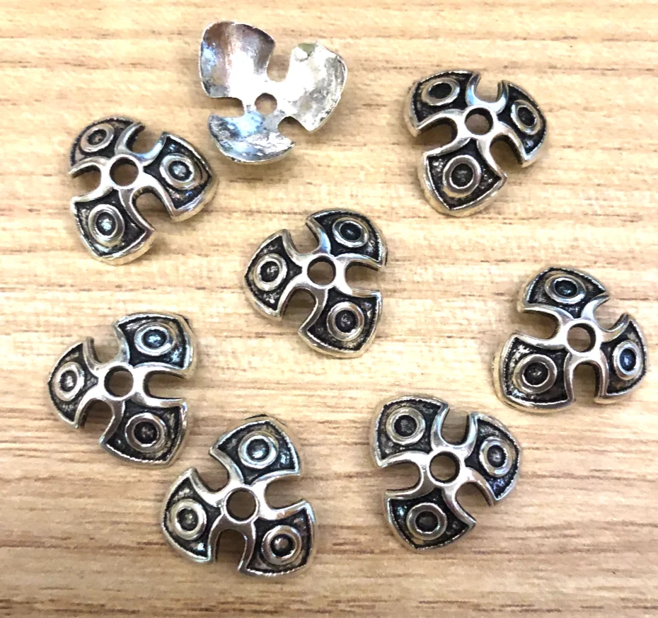 

20pcs 13mm;hole,2mm Alloy metal tibetan silver flower bead caps HWX0132