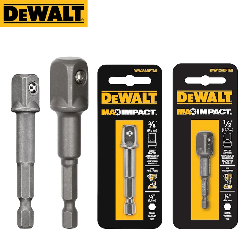 

DEWALT DWA38ADPTMI DWA12ADPTMI Square Adapter Impact 1/4" TO 1/2" 3/8" Conversion Tool Accessories