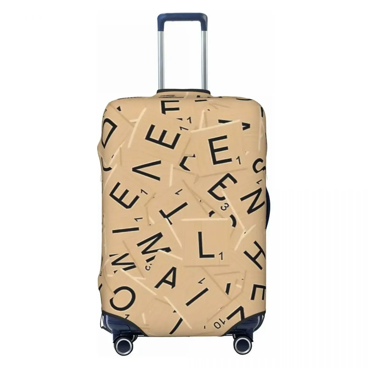 Scrabble Tiles Jigsaw Print Luggage Protective Dust Covers Elastic Waterproof 18-32inch Suitcase Cover Travel Accessories