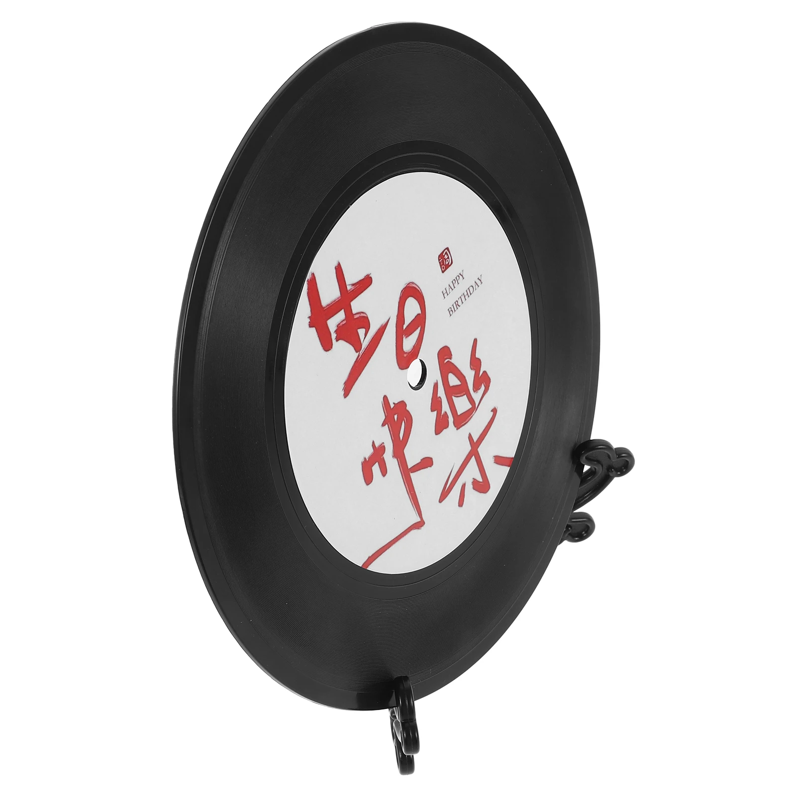 

DIY Diy Inch Red Fake Records Decoration Vinyl Records Decor Birthday Sticker Table Decor Lightweight Retro Gift Idea