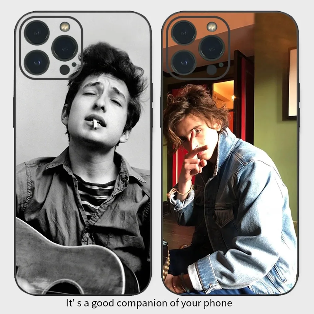 Classic Singer B-Bob Dylan Blonde Musician Old Photograph Phone Case  For iPhone16 15 14 13 12 Mini 11 Pro XS Max X XR SE5 6 7 8