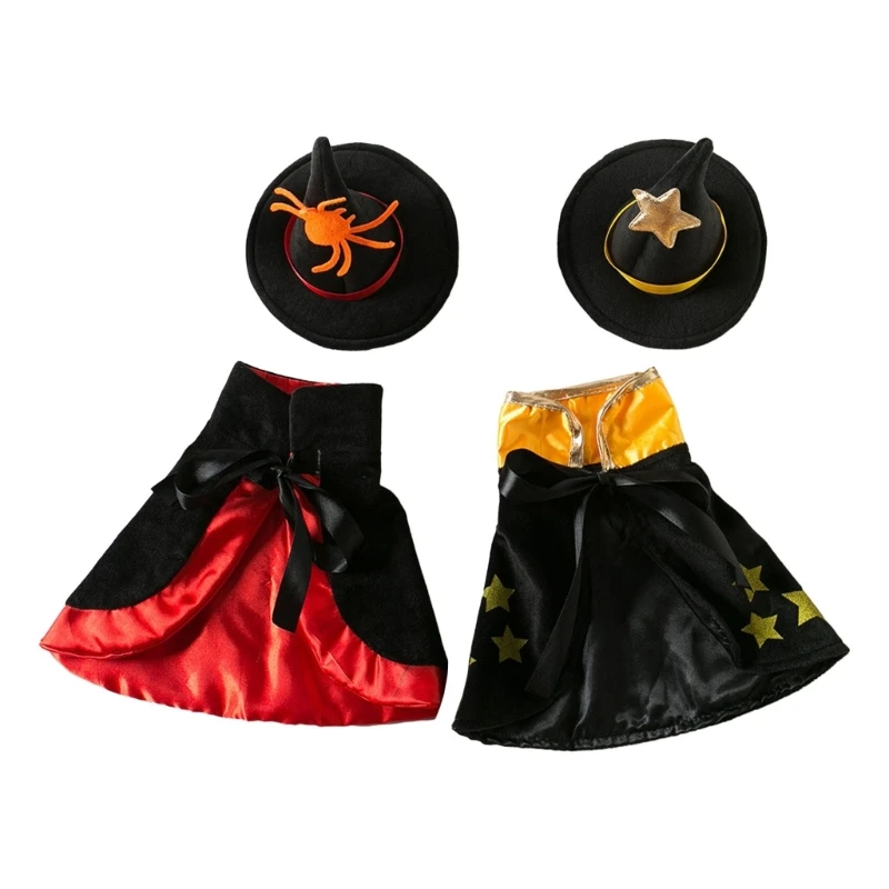 

Halloween Costume Dress Up Witch Hat Cloak Festival Costume Pet Photo Outfit Dropshipping