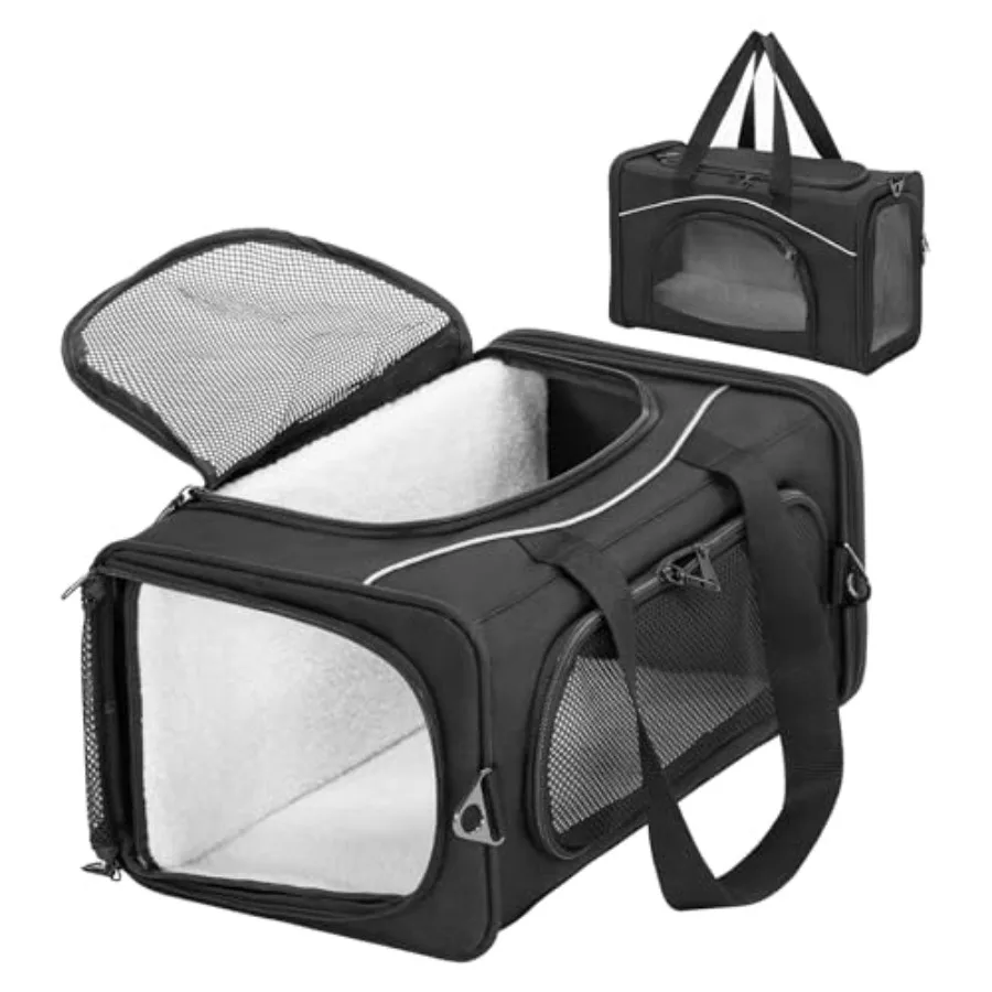 

Airline Approved Pet Carrier for Small Cats 16.5x8.6x11 TSA Approved Carrier with Removable Dual-Sided Padding 2-Way Placement