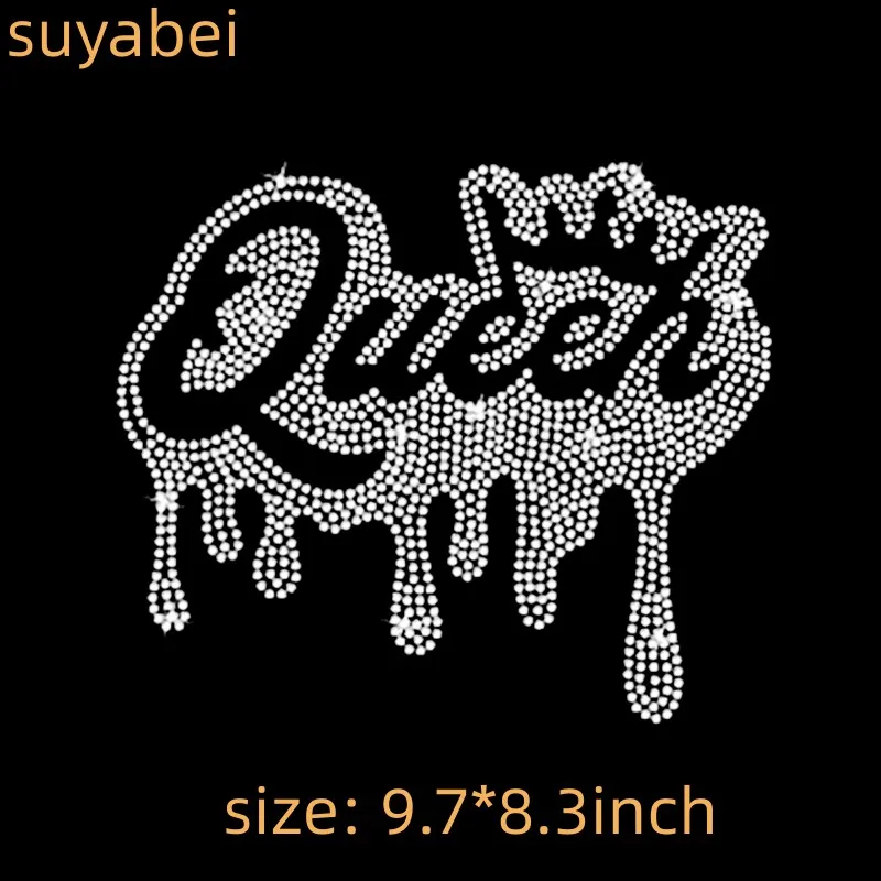 

Queen Crown Hot fix patches design hot fix rhinestone transfer motifs iron on crystal transfers design for sweater