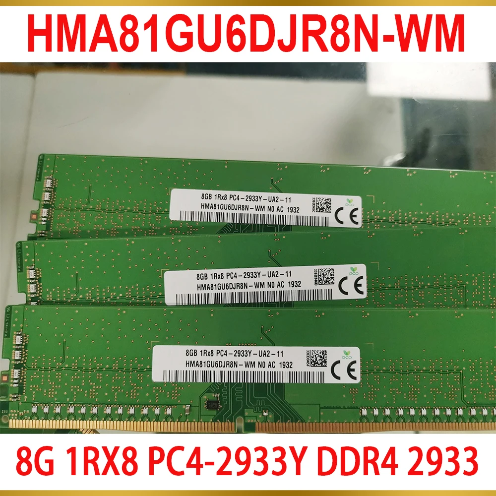 

1Pcs 8GB 8G 1RX8 PC4-2933Y DDR4 2933 Desktop Memory HMA81GU6DJR8N-WM