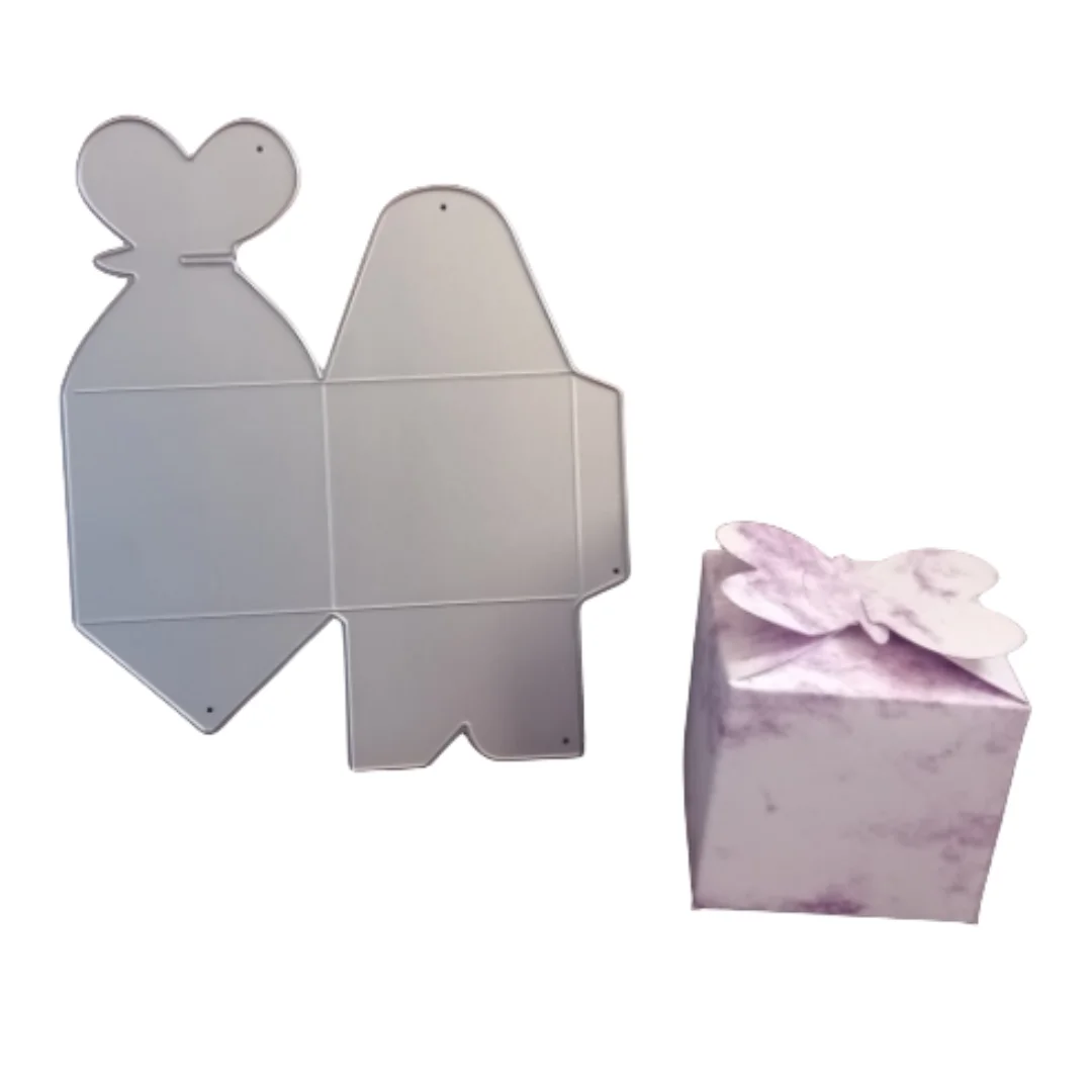 YINISE Butterfly Gift Box Metal Cutting Dies Scrapbooking Stencils DIY Cards Decoration Embossing Folder Die Cuts Template