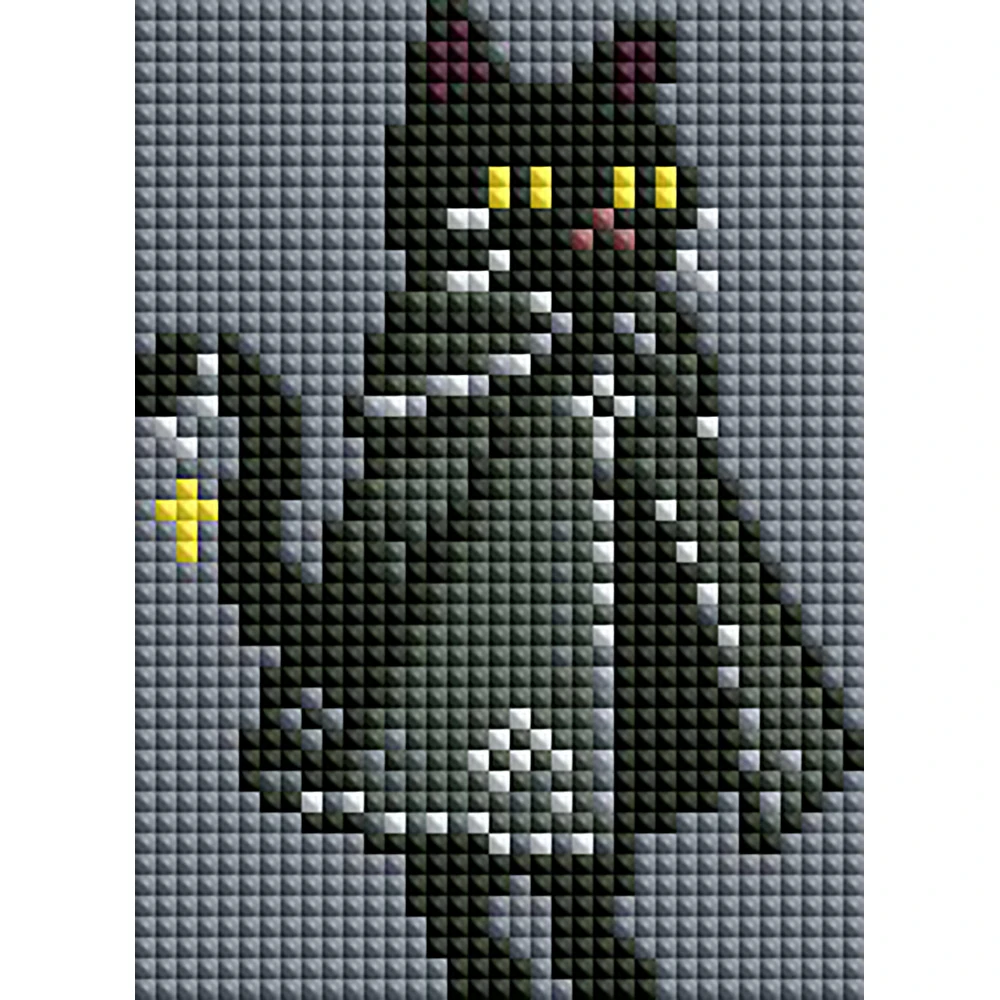 Minigem ™   Kit de pintura de diamante cuadrado de resina 5D DIY de 3 "x 5" con capa de sombra, mosaico felino místico para decoración del hogar y regalos