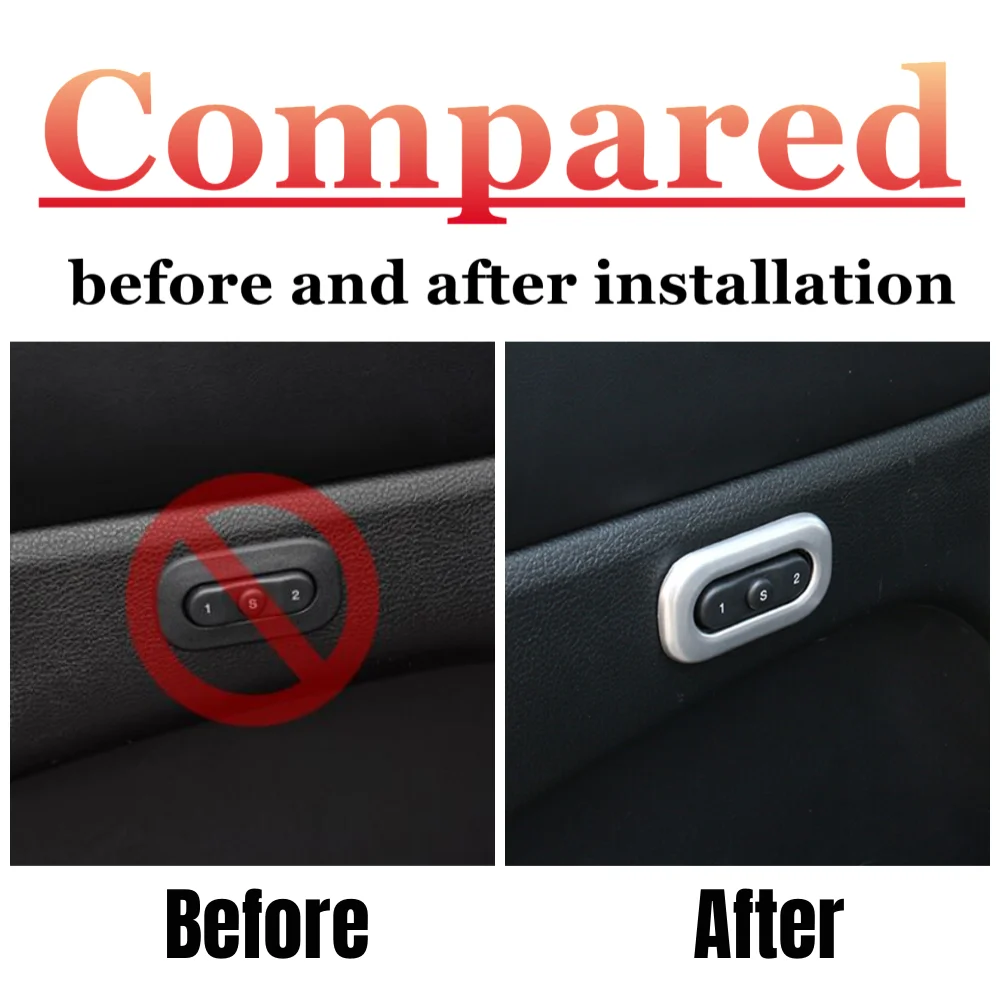 Picture 3: For Jeep Grand Cherokee WK2 2011 2012-2019 2020 ABS Plastic Chrome Car Seat Memory Button Frame Cover Trim Sticker Accessories