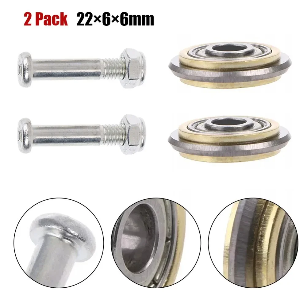 Rotary Bearing Tile Cutter Wheel, Effortless Cutting of Ceramic and Glass Tiles, Cemented Carbide Material, 2PCS