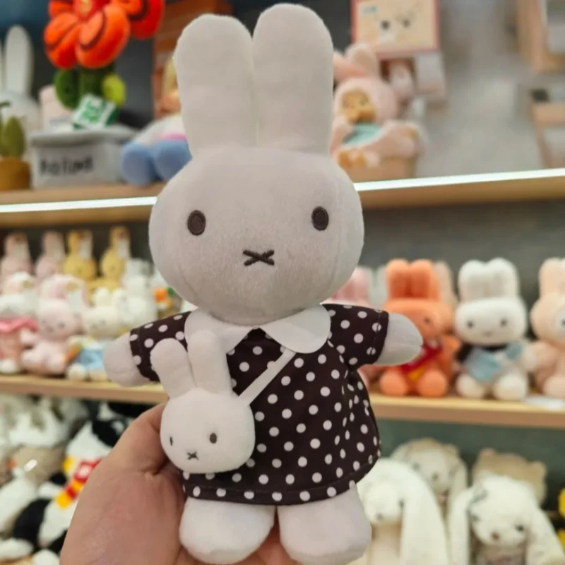 

Vipo X Miffy Plush Rabbit Doll 20cm Soft Stuffed Plush Toy Polka Dot Skirt Plaid Skirt Rabbit Doll Birthday Gift For Women