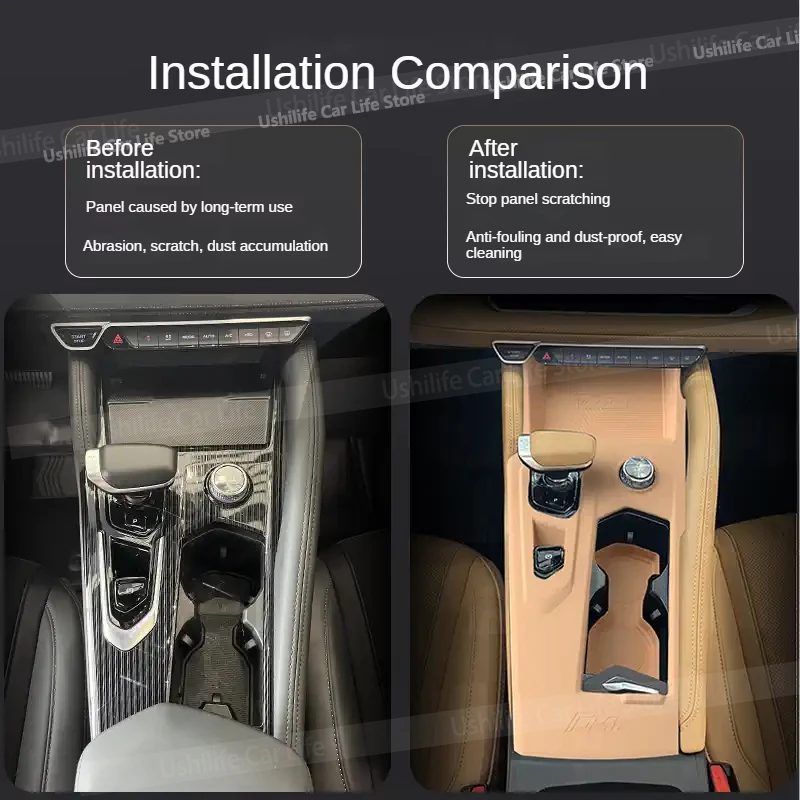 

Car Interior Center Gear Shift Panel Frame Cover for Geely Monjaro Manjaro Xing Yue 2021-2024 Silicone Protective Mat Pads