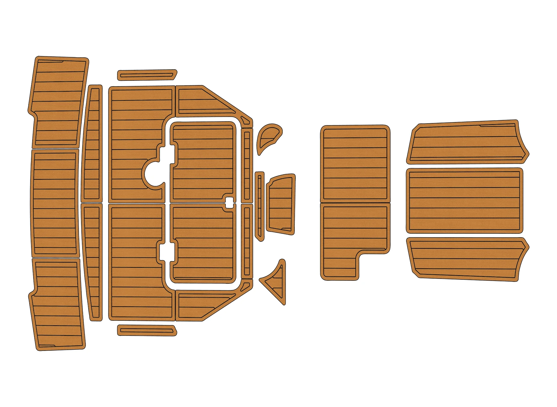 

Anti-Skid EVA Faux Teak Self-Adhesive 6mm Boat Decking Pad for 1996-1998 Larson 310 Cabrio Yacht Cockpit Durable Marine Flooring