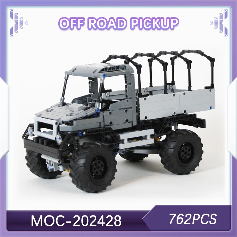 

762PCS Off Road Pickup Building Block Model Brick Urban Engineering Transport Vehicle Rducational Toy Birthday Gift MOC-202428