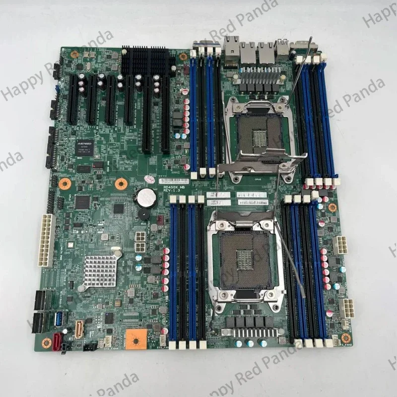 듀얼 X99 서버 마더보드, NVME 10 기가비트 32 코어, M.2 RD450X, 6 카드 ALEO