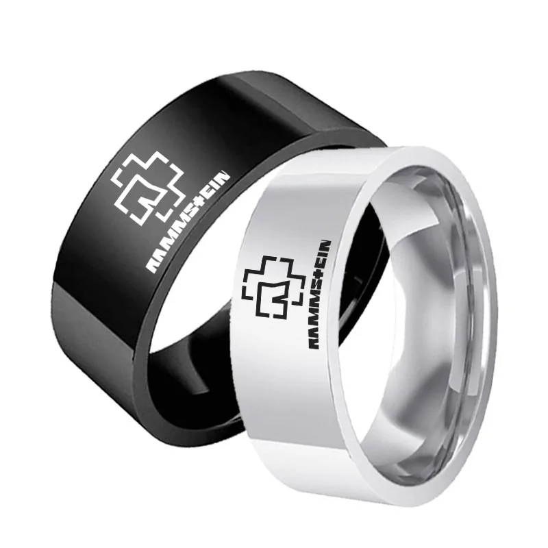 Fashion Trendy Retro Rock Band AC/DC Ring Stainless Steel Street Party Halloween Ring for Men and Women Rock/Punk Jewelry Gifts