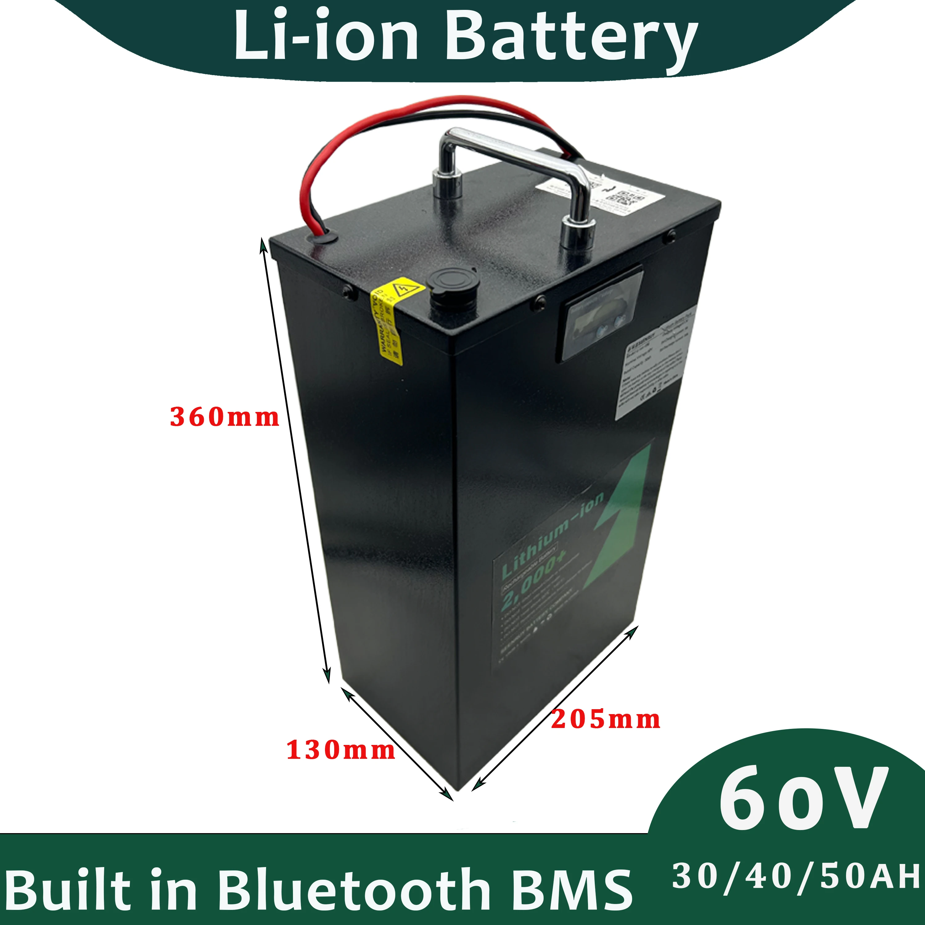 60v 30ah 40ah 50ah Li-ion Battery Pack Perfect for Electric Golf Cart with Free Charger