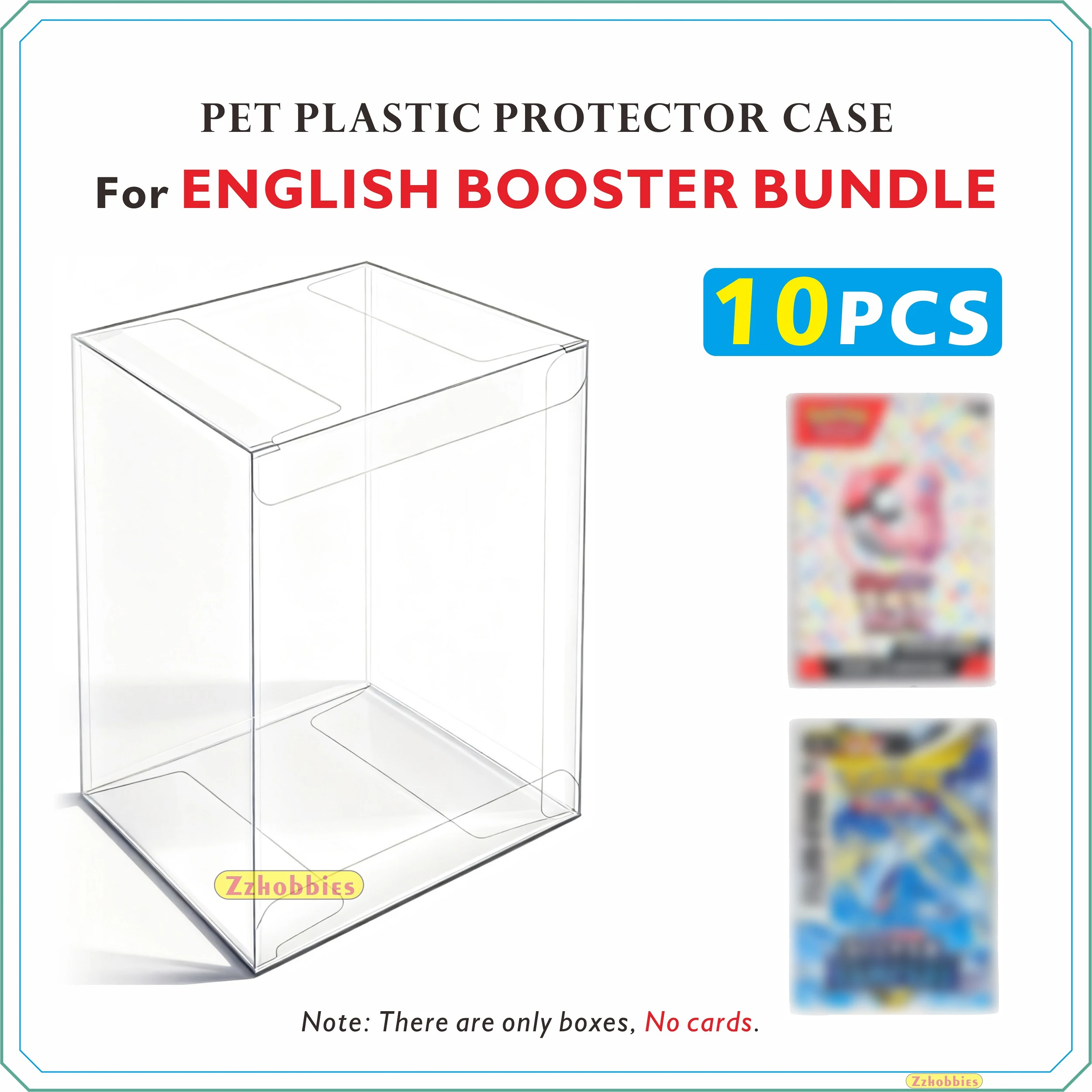 

10PCS Plastic Protector Case 0.45mm Thick For Booster Bundle(NOT Compatible NEW Booster Bundle) Foldable Plastic Display Case