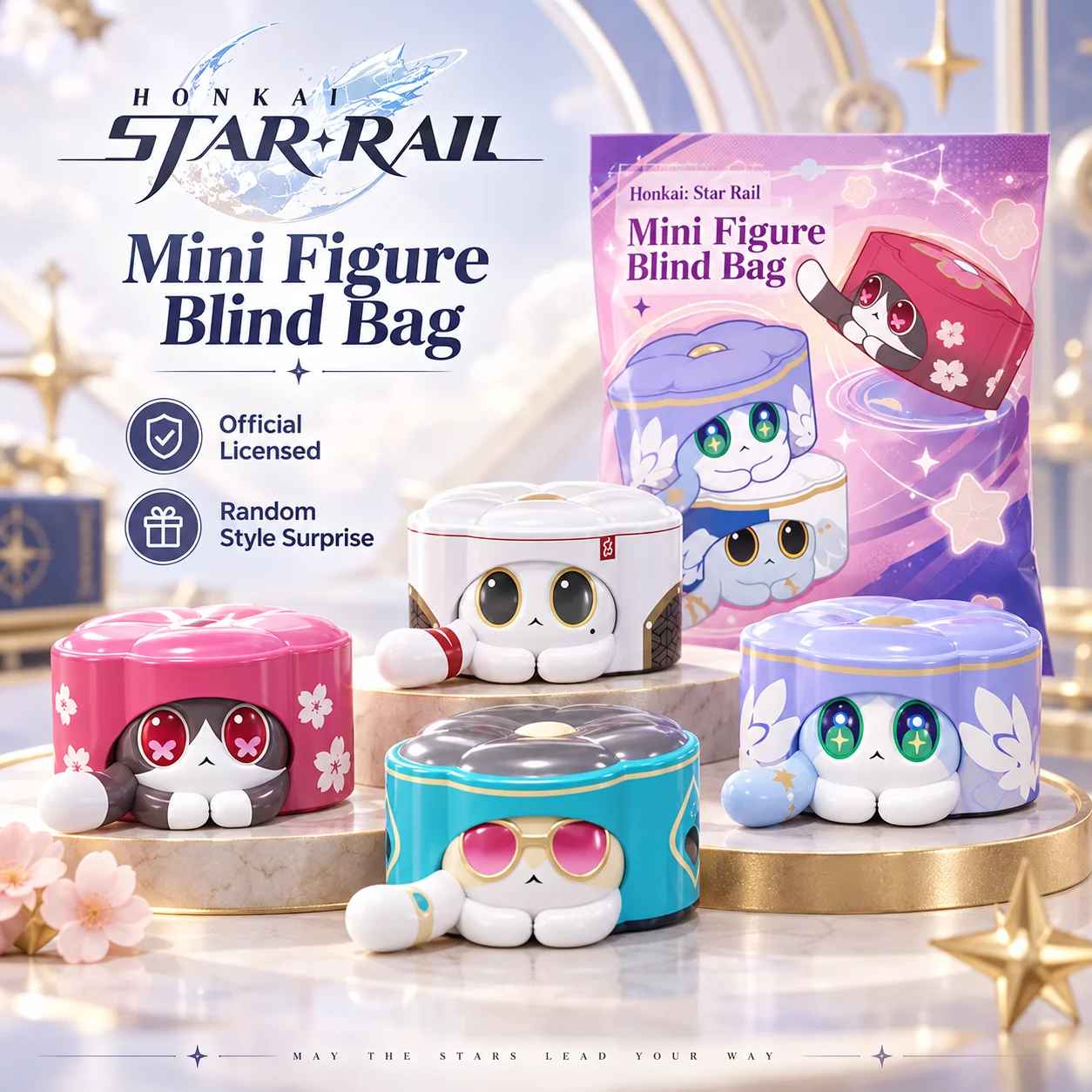 miHoYo Honkai Star Rail Critter Pick Ruan Mei Creations Vol 2 Stackable Mini Figure Blind Bag Collectible Desk Decor Gift