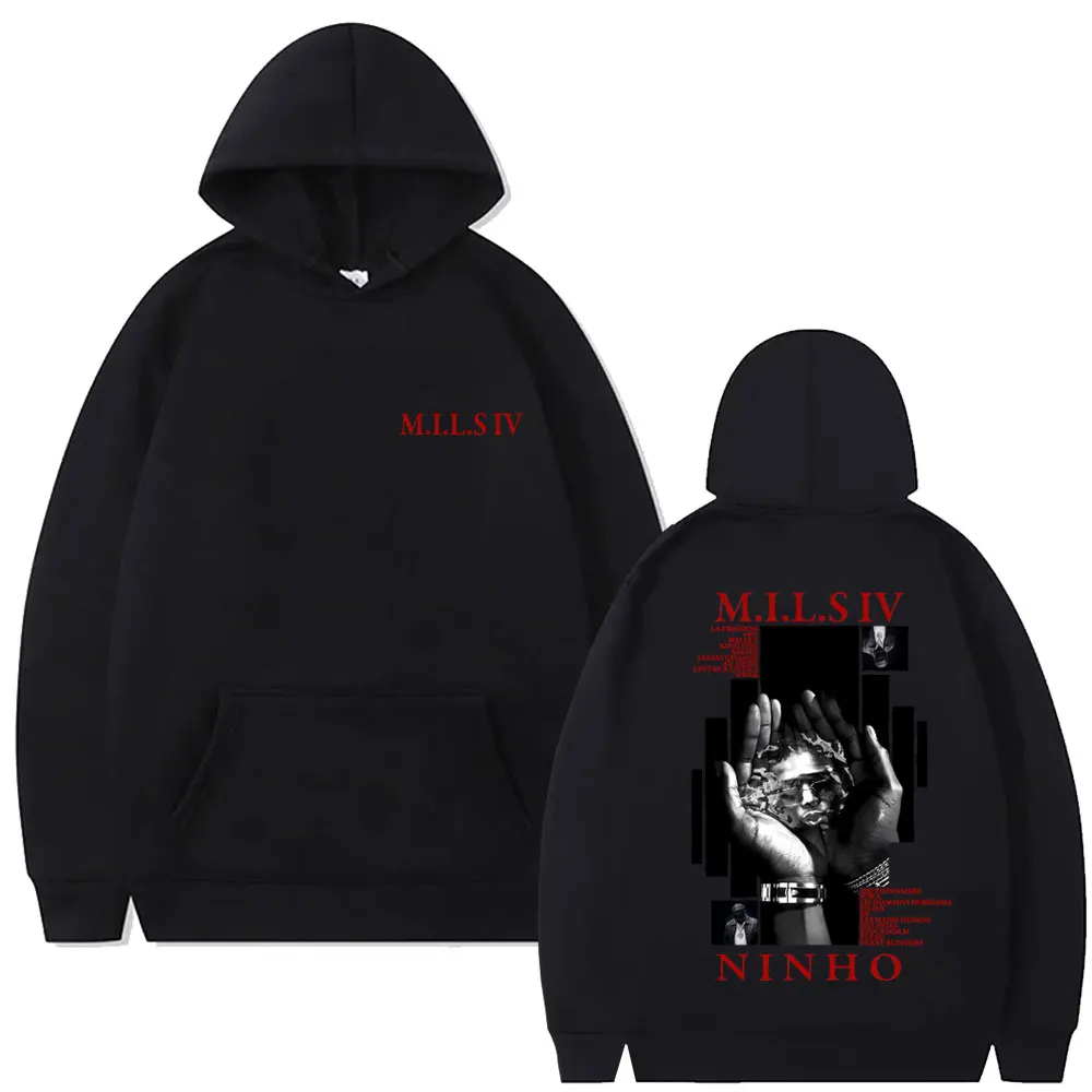 

Hot Rapper Ninho MILS 4 Album Graphic Hoodie Men Women Hip Hop Pop Music Sweatshirt Male Fashion Vintage Oversized Streetwear