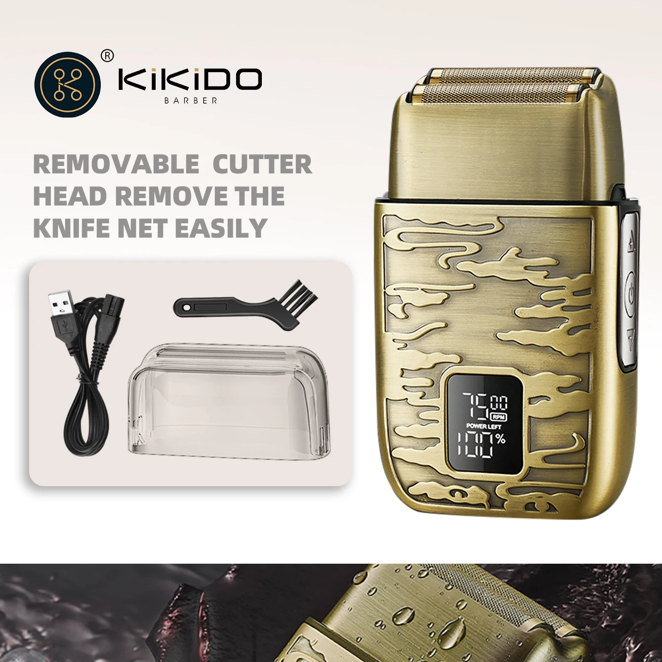 KIKIDO Original Shaver Professional Electric Shaver For Men Portable Beard Trimmer Rechargeable Razor Men's Shaving Machine 2010