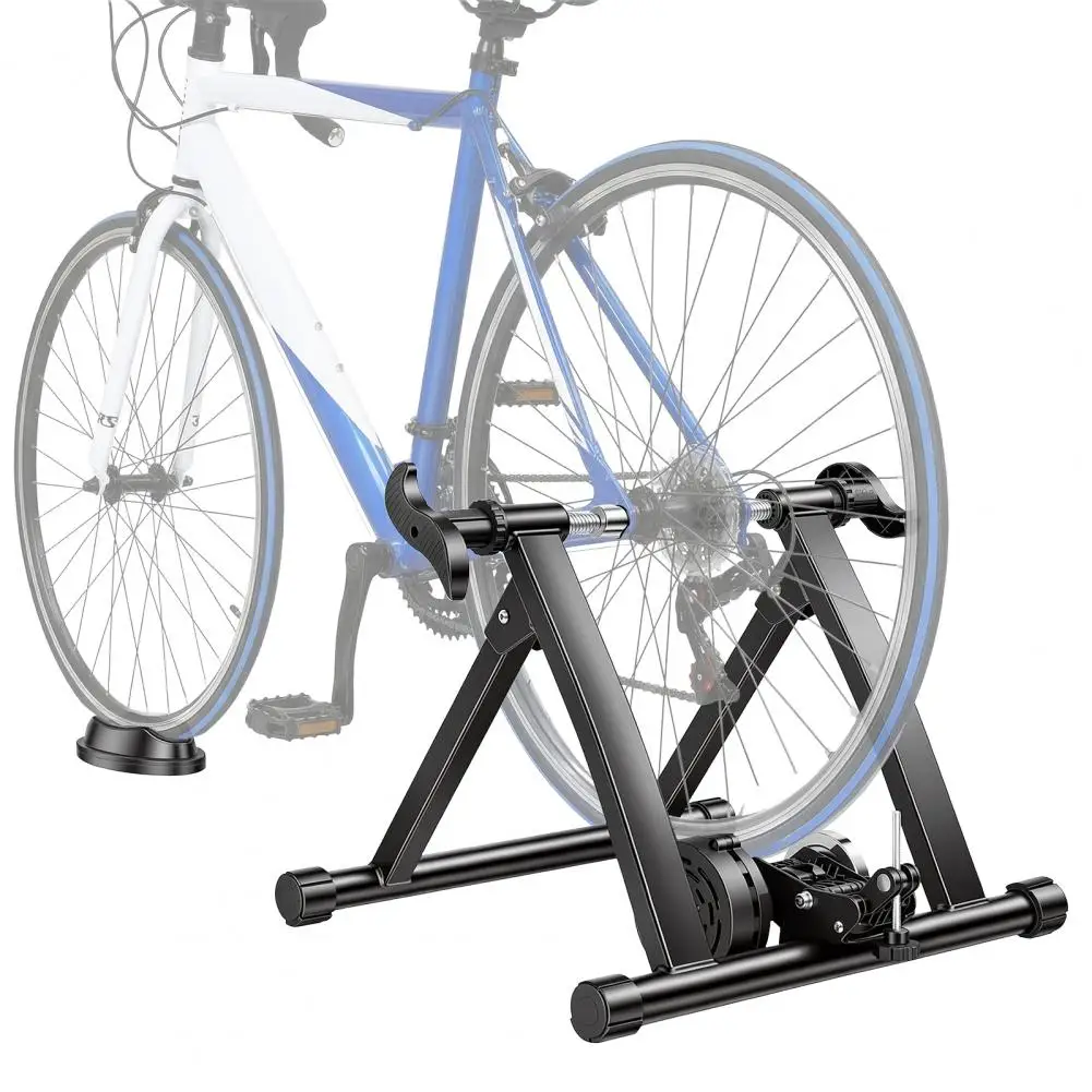 

Magnetic Bike Trainer Stand 700C Wheels Adjustable 6-Level Resistance Indoor Cycling Quick Release Riser Block